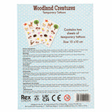 woodland creatures animal animals deer bunny rabbit hedgehog mushroom mushrooms bird flower flowers uk cute kawaii temporary kids tattoo tattoos pack of 2 sheets gift gifts cute kawaii party bag filler fillers retro rex london