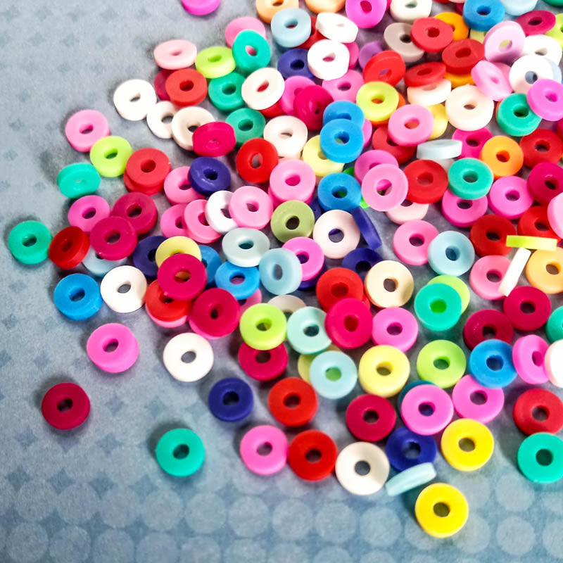 Flat Clay Beads -  UK