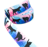 Last Yards- just 30p!  BLACK CAT OMBRE Grosgrain Ribbon 22mm