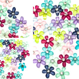 JUST 40P! Rhinestone Centre Flower Flat Backs 10mm