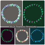ADULTS Gemstone Beaded BRACELET Stretch Jewellery