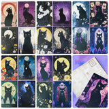 black cat cats postcard postcards post card cards uk cute kawaii stationery shop store witch magic magical planner supplies individual colourful bargain  lover lovers kitty