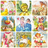 easter card cards post postcard greetings happy spring victorian vintage retro nostalgic uk cute kawaii stationery gift gifts shop store rabbit bunny chick chicks cross religious lamb lambs sheep hen floral flower flowers pretty yellow blue pink angel angels