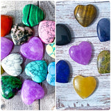 *SALE* GEMSTONE LITTLE HEART Worry Stones Pocket Hug