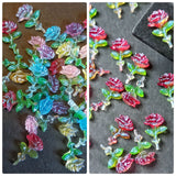 ROSE Acrylic Shimmer Flat Backs 11mm E14