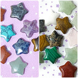worry stone stones palm stone gem gems gemstone star stars small cute kawaii gift gifts uk mental health stocking filler fillers present jasper rose quartz sodalite aventurine fluorite anxiety stress relief tiger's eye sodalite labradorite amethyst chalcedony goldstone howlite