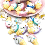 Just 10p! Ice Cream Unicorn Kawaii Charm 33mm *Seconds