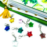 Just 20p! Star Glass Planner Charm with Clip #P1