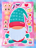 easter spring gift gifts uk cute kawaii gnome gnomes gonk gonks build a sticker stickers activity sheet sheets for kids stationery large big glossy fun game children