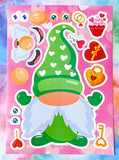 easter spring gift gifts uk cute kawaii gnome gnomes gonk gonks build a sticker stickers activity sheet sheets for kids stationery large big glossy fun game children