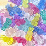 large 26mm big chunky rabbit rabbits bunny bunnies acrylic bead beads uk cute kawaii craft supplies shop craft pink yellow white clear teal turquoise cerise lilac purple blue