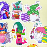gnome laptop sticker stickers cute kawaii easter spring bunny gnomes gonk gonks pretty colourful fun little stationery pack uk cute kawaii gift gifts springtime egg eggs rabbit rabbits flower flowers