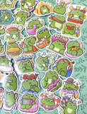 frog frogs big large glossy laptop sticker stickers pack set uk cute kawaii stationery gift gifts green happy pretty fun spring present glossy