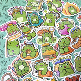 frog frogs big large glossy laptop sticker stickers pack set uk cute kawaii stationery gift gifts green happy pretty fun spring present glossy