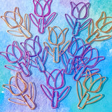 On Offer! TULIP Jumbo Metallic PAPER CLIP Purple Rose Gold or Cerise