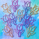 purple planner supplies accessories tulip tulips flower flowers floral pink cerise lilac metallic jumbo paper clip clips big large metal uk cute kawaii stationery gift gifts stocking fillers spring present pretty garden tulip rose gold