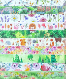 spring wood woodland animal tree trees leaves green cute kawaii 5m washi tape tapes uk stationery flower floral bear fox rabbit squirrel owl hedgehog plants flowers dragonfly dragonflies rolls roll blooms
