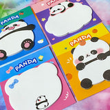 panda sticky note notes memo memos kawaii cute stationery uk gift gifts pink lilac blue green orange yellow bright colours white black