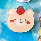HALF PRICE BEAR & BUNNY Large ACRYLIC PIN BROOCH- 15 Cute Designs