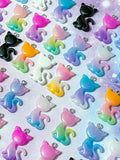 glitter resin cat cats kitty charm charms pendant pendants large big ombre colours black white blue lilac purple cerise pink yellow green lemon orange turquoise uk cute kawaii craft supplies shop