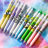 kawaii panda pandas gel pen black ink fine line fineline pens uk cute kawaii stationery shop store present gift gifts pandas lover lovers pink lilac blue green black and white yellow lemon fun pretty click barrel top design