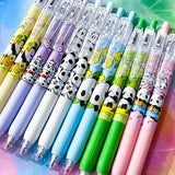 kawaii panda pandas gel pen black ink fine line fineline pens uk cute kawaii stationery shop store present gift gifts pandas lover lovers pink lilac blue green black and white yellow lemon fun pretty click barrel top design