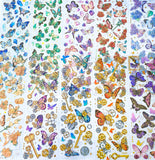 bargain sticker stickers sheet sheets holo holographic clear plastic transparent stationery butterfly butterflies key keys garden flower flowers bloom blossom letters alpha alphabet numbers gem gems gemstones crystal crystals uk cute kawaii stationery shop store purple lilac yellow green peach pink red orange bright green