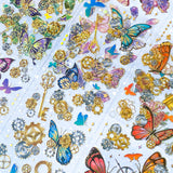 bargain sticker stickers sheet sheets holo holographic clear plastic transparent stationery butterfly butterflies key keys garden flower flowers bloom blossom letters alpha alphabet numbers gem gems gemstones crystal crystals uk cute kawaii stationery shop store purple lilac yellow green peach pink red orange bright green