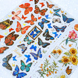 bargain sticker stickers sheet sheets holo holographic clear plastic transparent stationery butterfly butterflies key keys garden flower flowers bloom blossom letters alpha alphabet numbers gem gems gemstones crystal crystals uk cute kawaii stationery shop store purple lilac yellow green peach pink red orange bright green
