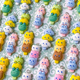 animal tower towers tsum tsums cute kawaii charm charms resin pendant pendants uk craft supplies shop cat cats kitty dog dogs puppy frog frogs green pink blue white yellow brown bunny bunnies rabbit rabbits