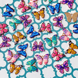 butterfly butterflies enamel bright gold tone charm charms orange blue turquoise pale pink lilac green metal beautiful butterflies uk craft supplies cute kawaii pretty shop store patterned wings