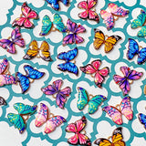 butterfly butterflies enamel bright gold tone charm charms orange blue turquoise pale pink lilac green metal beautiful butterflies uk craft supplies cute kawaii pretty shop store patterned wings