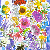 LAPTOP STICKER STICKERS flower flowers floral bloom blooms blossom big glossy sticker stationery set pack sunflower daisy red pink orange yellow white purple lilac garden plants uk