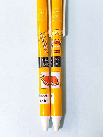 50% Off! KAWAII HAPPY DUCK Black Gel Ink Cute Spring PEN
