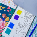 Last few- just 99p! MAGIC PAINTING BOOK- 12 Tear out Card Bookmarks, Brush & Paints