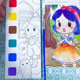 Last few- just 99p! MAGIC PAINTING BOOK- 12 Tear out Card Bookmarks, Brush & Paints