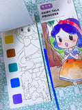 Last few- just 99p! MAGIC PAINTING BOOK- 12 Tear out Card Bookmarks, Brush & Paints