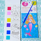 Last few- just 99p! MAGIC PAINTING BOOK- 12 Tear out Card Bookmarks, Brush & Paints