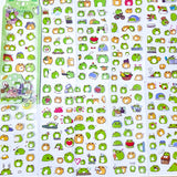 cute kawaii green frog sticker stickers clear plastic pet stationery uk planner supplies shop animal animals funny sweet gift gifts little small pet planet pack of 10 sheets sheet