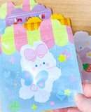 jumbo big large plastic re-sealable bag bags cello gift gifts holo holographic resealable party favour sweet candy easter spring bunny rabbit bear bears uk packaging supplies present glitter glittery