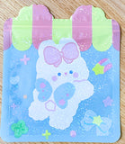 jumbo big large plastic re-sealable bag bags cello gift gifts holo holographic resealable party favour sweet candy easter spring bunny rabbit bear bears uk packaging supplies present glitter glittery