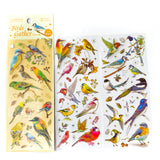 bright birds bird sticker stickers sheet holographic foil gold foiled highlights pack 3 sheet sheets uk cute kawaii stationery shop store gift gifts planner supplies addict blue tit humming parrot kingfisher garden wild set