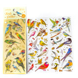 bright birds bird sticker stickers sheet holographic foil gold foiled highlights pack 3 sheet sheets uk cute kawaii stationery shop store gift gifts planner supplies addict blue tit humming parrot kingfisher garden wild set