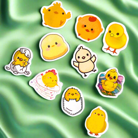 easter chick chicks yellow chicken spring bright small mini little stationery kawaii cute uk shop supplies packaging store planner supplies orange white lemon funny