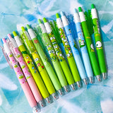 frog frogs kawaii cute fun pen pens black fineline ink click slim stationery uk gift gifts spring animal animals stationery lover planner addict pink blue yellow green novelty