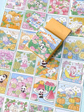 PANDA & FRIENDS Square Sticker Flakes Box of 46- Fruits & Flowers