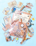 clear plastic stickers art artist journal book books pen ink drawing painting palettes letter writing tubes paint uk cute kawaii stationery sticker flakes pack of 40 flake