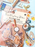 clear plastic stickers art artist journal book books pen ink drawing painting palettes letter writing tubes paint uk cute kawaii stationery sticker flakes pack of 40 flake