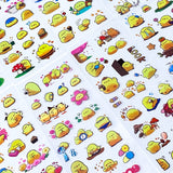 baby chick spring easter chicks yellow clear plastic sticker stickers sheet sheets pack of 10 bundle bargain stationery uk kawaii cute planner supplies shop store funny pretty fun