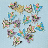 enamel charm charms pendant pendants gold tone metal enamelled butterfly butterflies floral flower flowers pink blue turquoise purple lilac black tulip tulips pretty uk craft supplies shop store big large